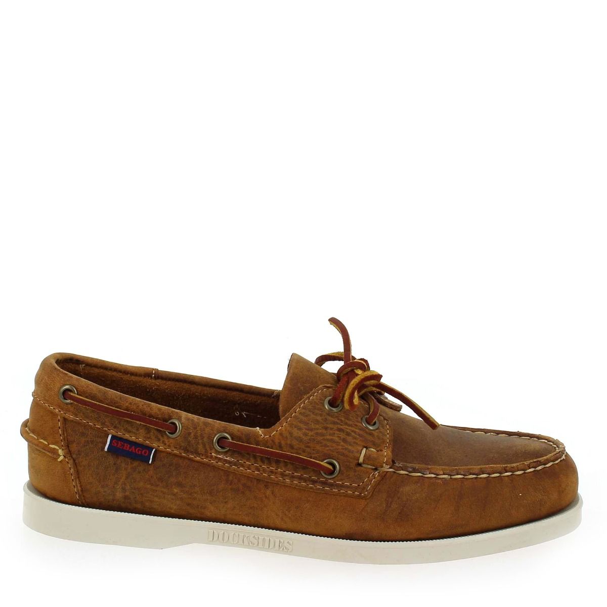 Sebago  DOCKSIDE PORTLAND CRAZY H - Cognac