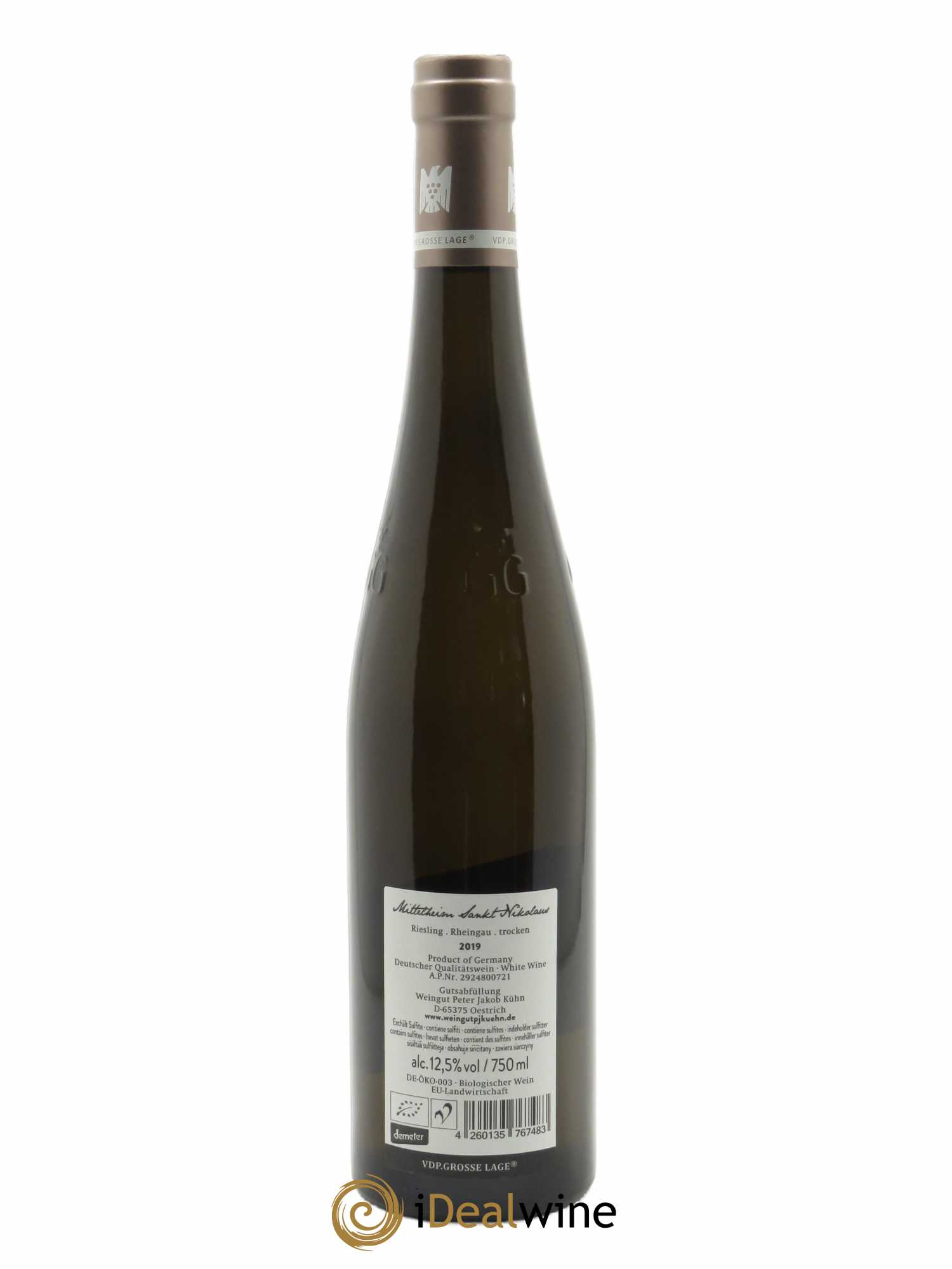 Rheingau Peter Jakob Kühn Sankt Nikolaus Grosse Gewächs  2019 - Lot de 1 Bouteille