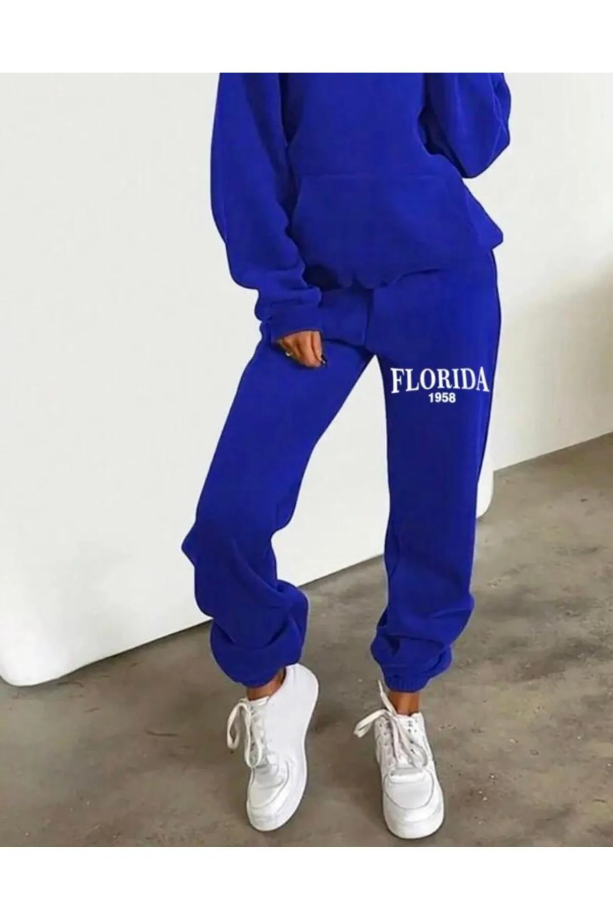 My Blog  Saks Blue Florida bedruckte Jogginghose für Damen mit elastischem Bund und Beinen