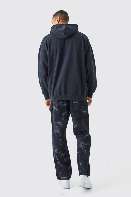 Oversize Hoodie mit Gothic Homme Print