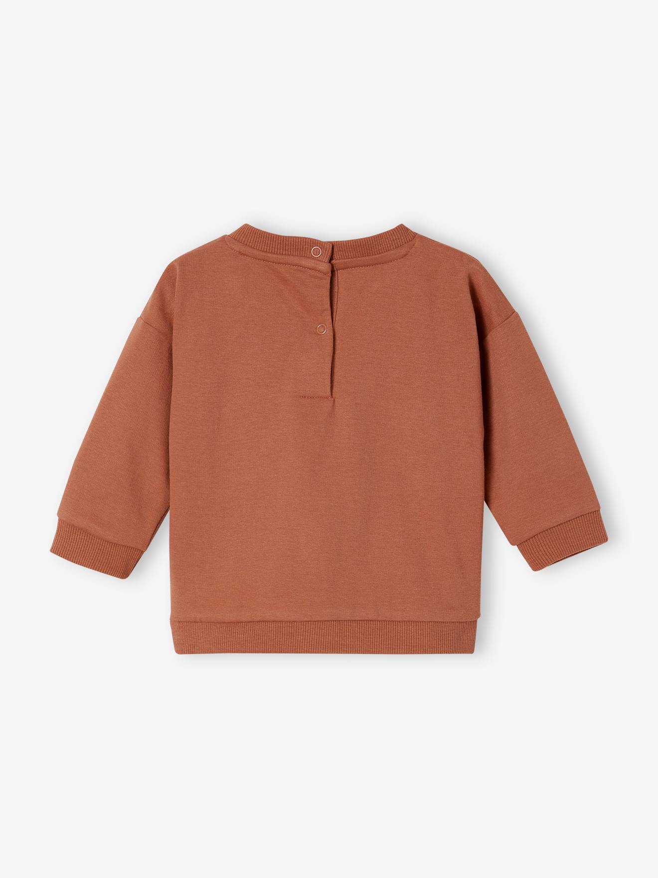 Vertbaudet Baby Sweatshirt SUPER-HÉROS RIGOLO, personalisierbar Oeko-Tex - himmelblau