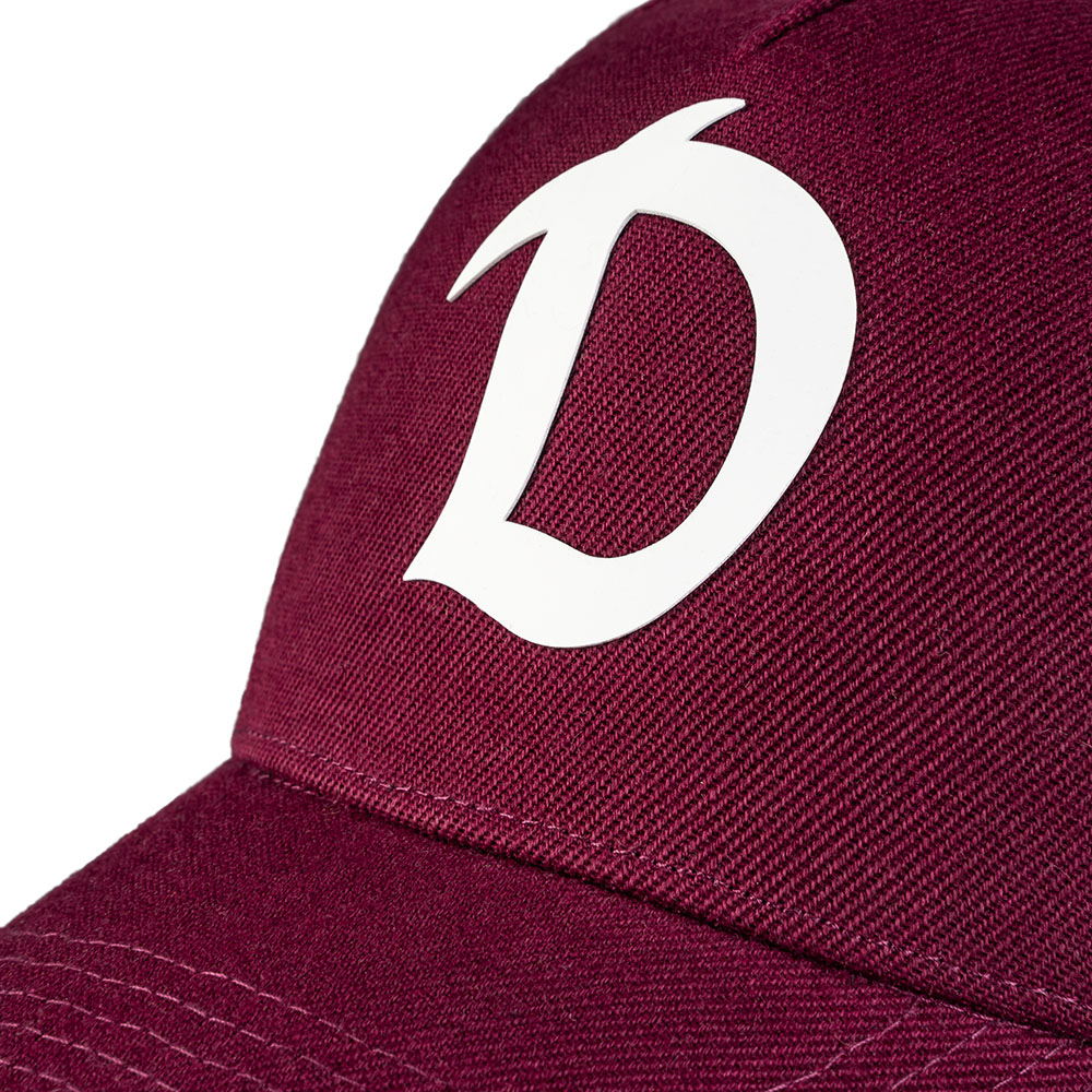 Basecap Rubber D Snapback weinrot
