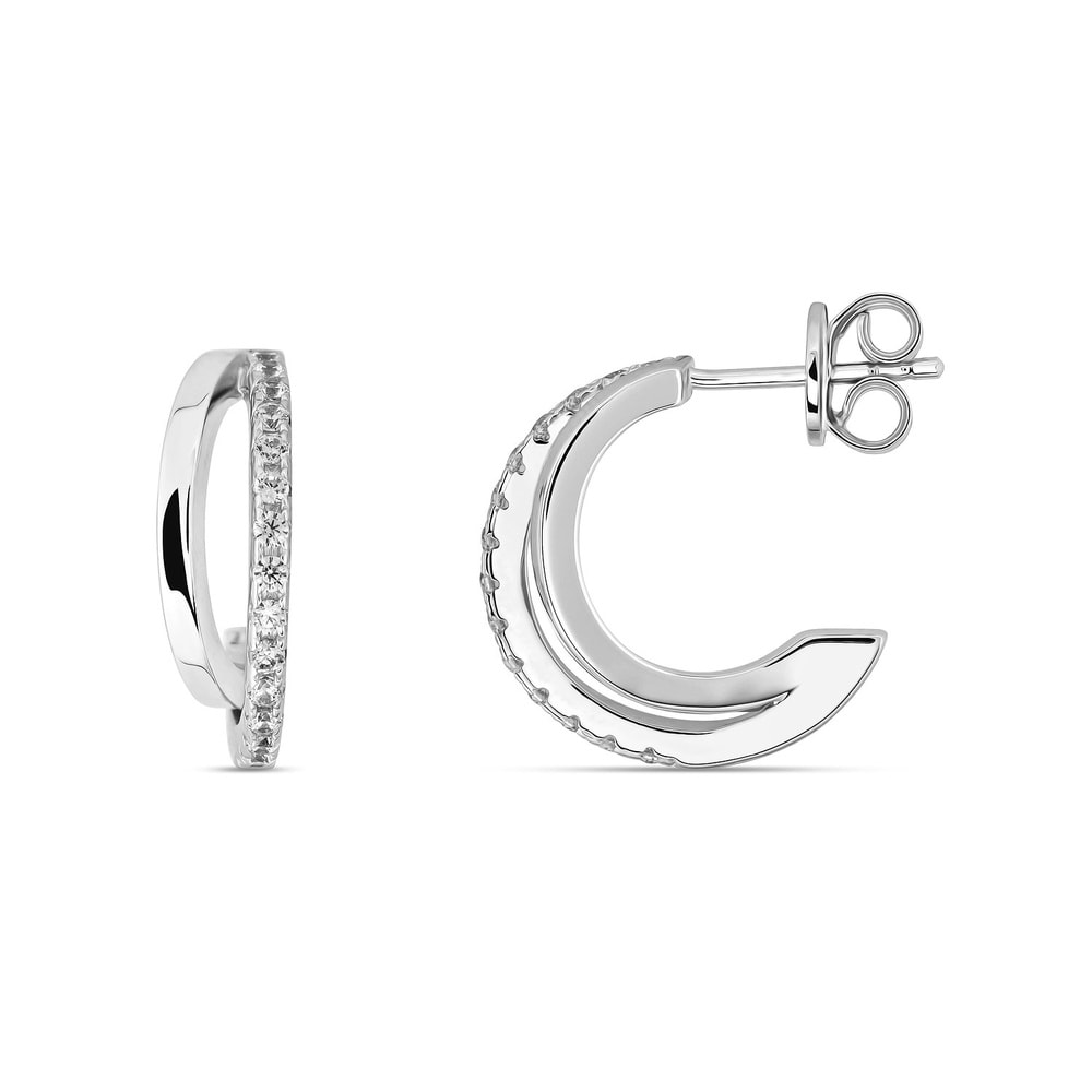 FAVS Créoles 925 Argent Boucles d'oreilles