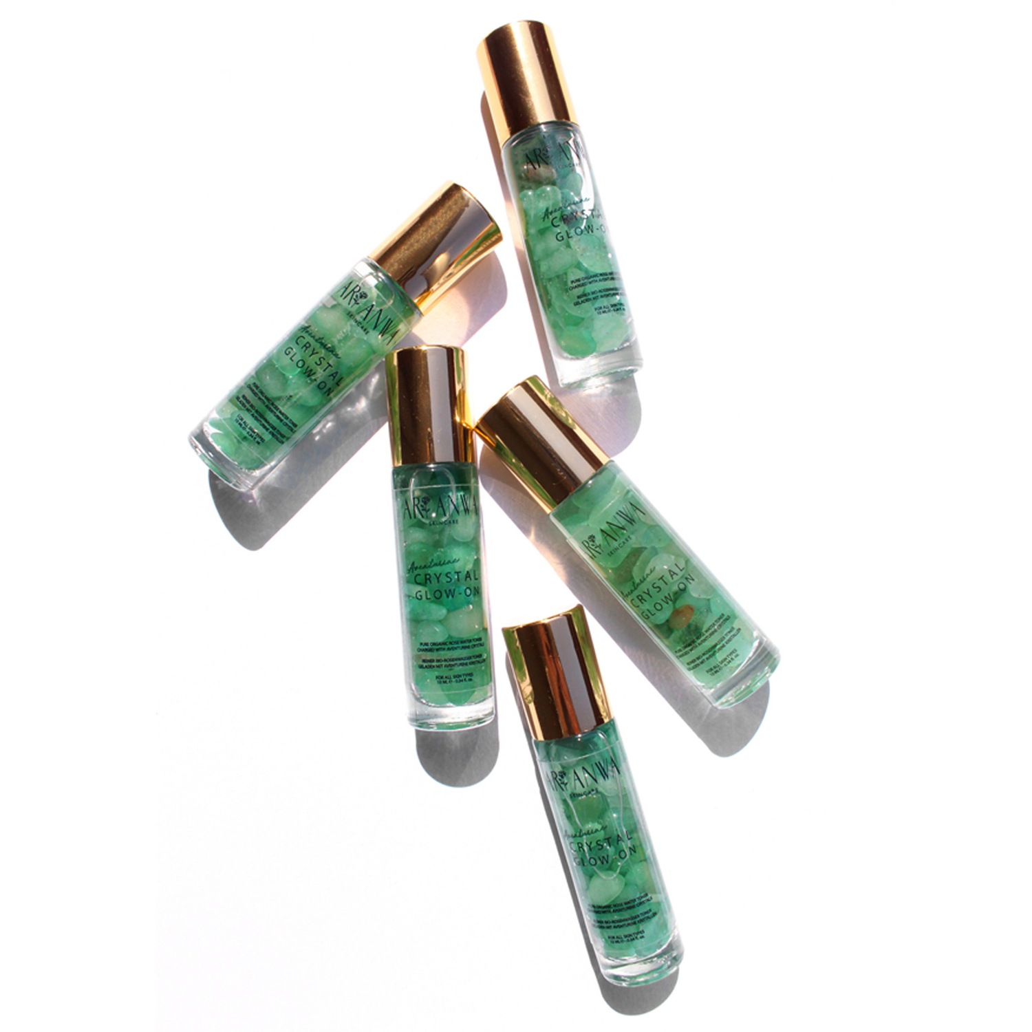 Kühlender Roll-On mit Aventurine und Rosenwasser - Crystal Glow On