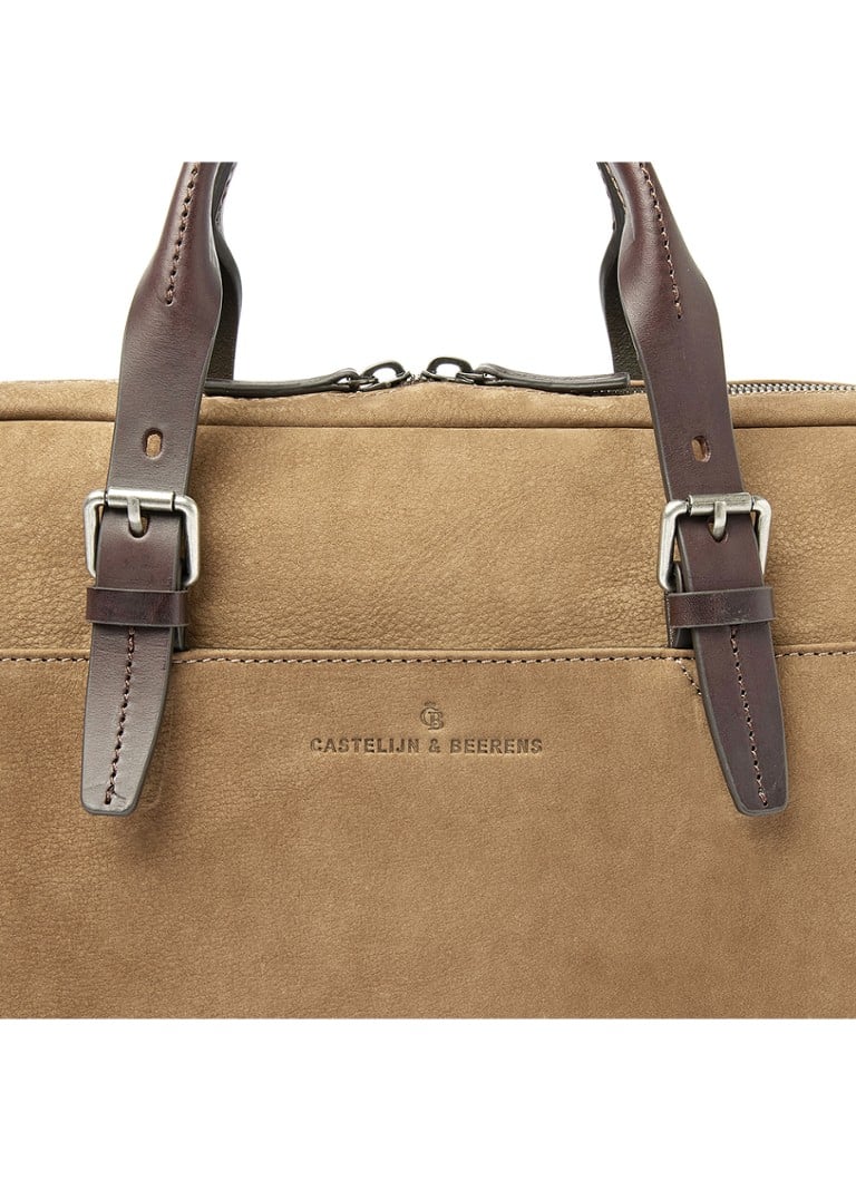 Castelijn & Beerens Nubuck klēpjdatora soma ar 15 collu klēpjdatora nodalījumu