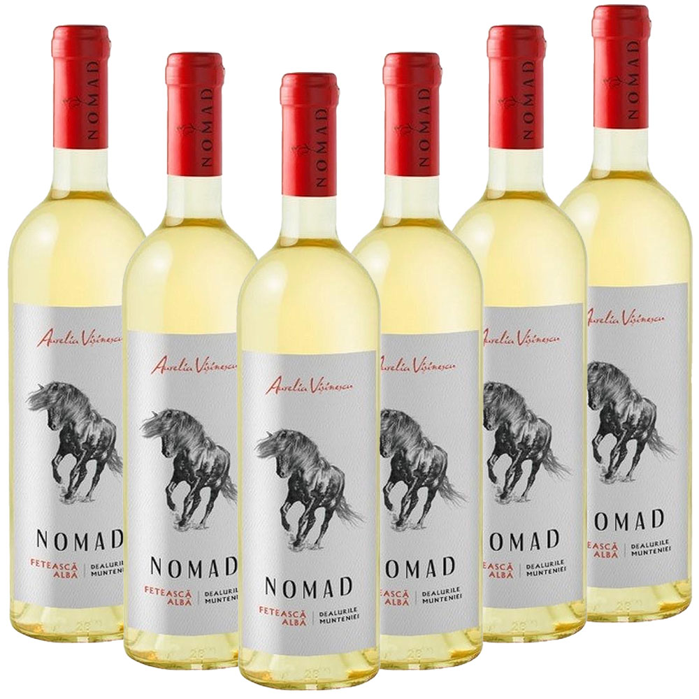 Domeniile Sahateni NOMAD Weiße Mädchentraube (Feteasca Alba) - 6er Karton