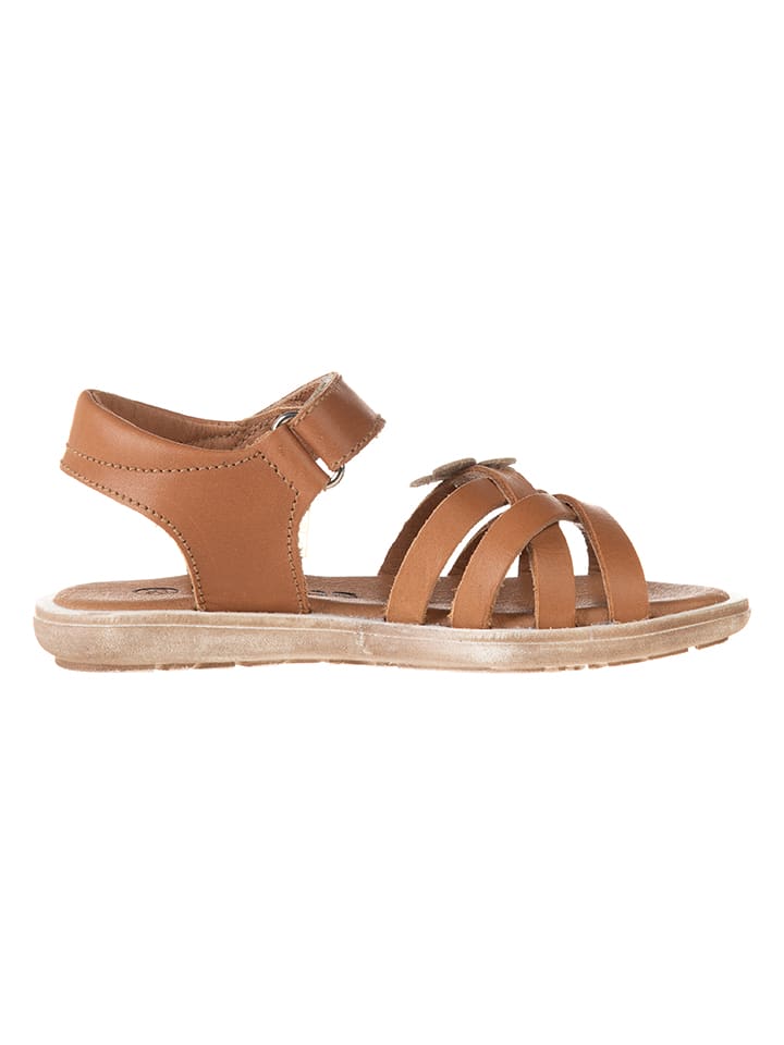 kmins Leder-Sandalen in Hellbraun günstig kaufen