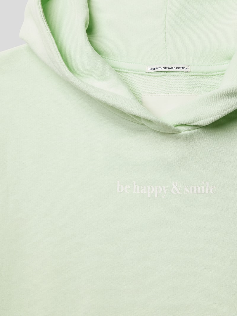 Hoodie mit Statement-Print in mint