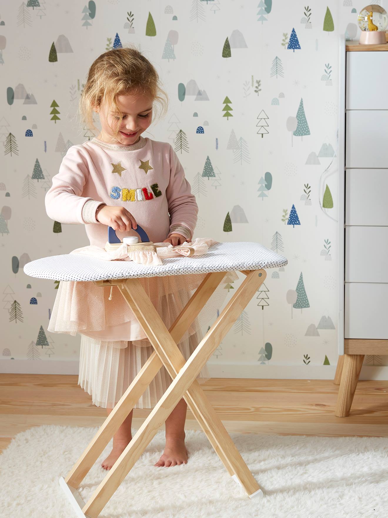 Vertbaudet Kinder Bügeltisch aus Holz FSC - weiß/natur