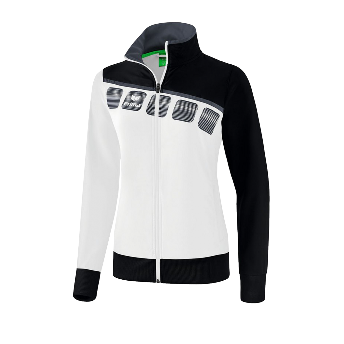 Erima 5-C Präsentationsjacke Damen Weiss Schwarz