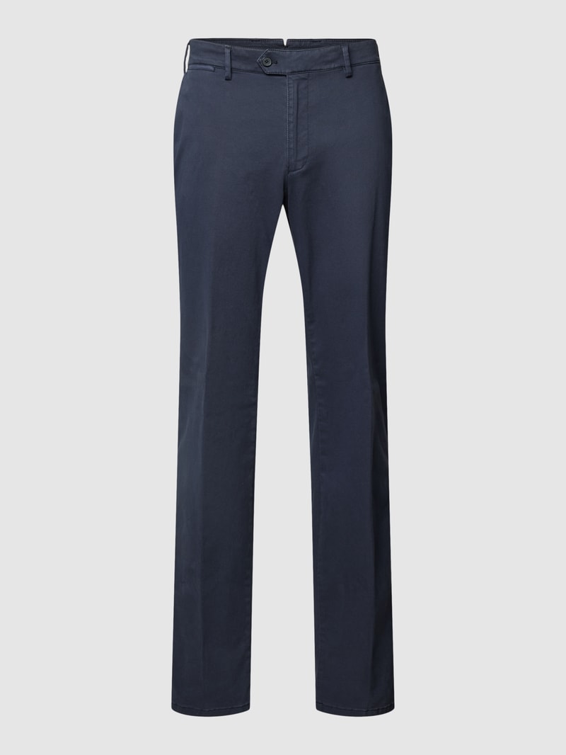 Hose mit Strukturmuster Modell 'JOE' in marineblau