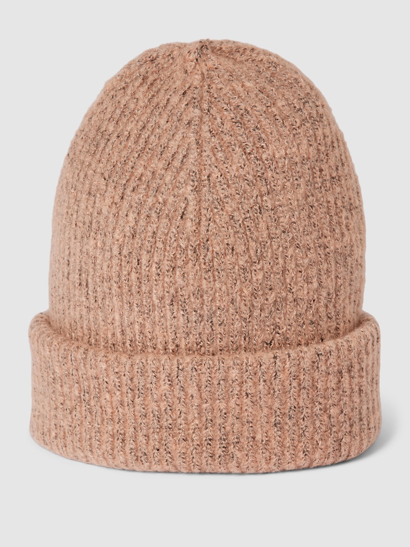 Strickmütze in Melange-Optik Modell 'PYRON' in camel meliert
