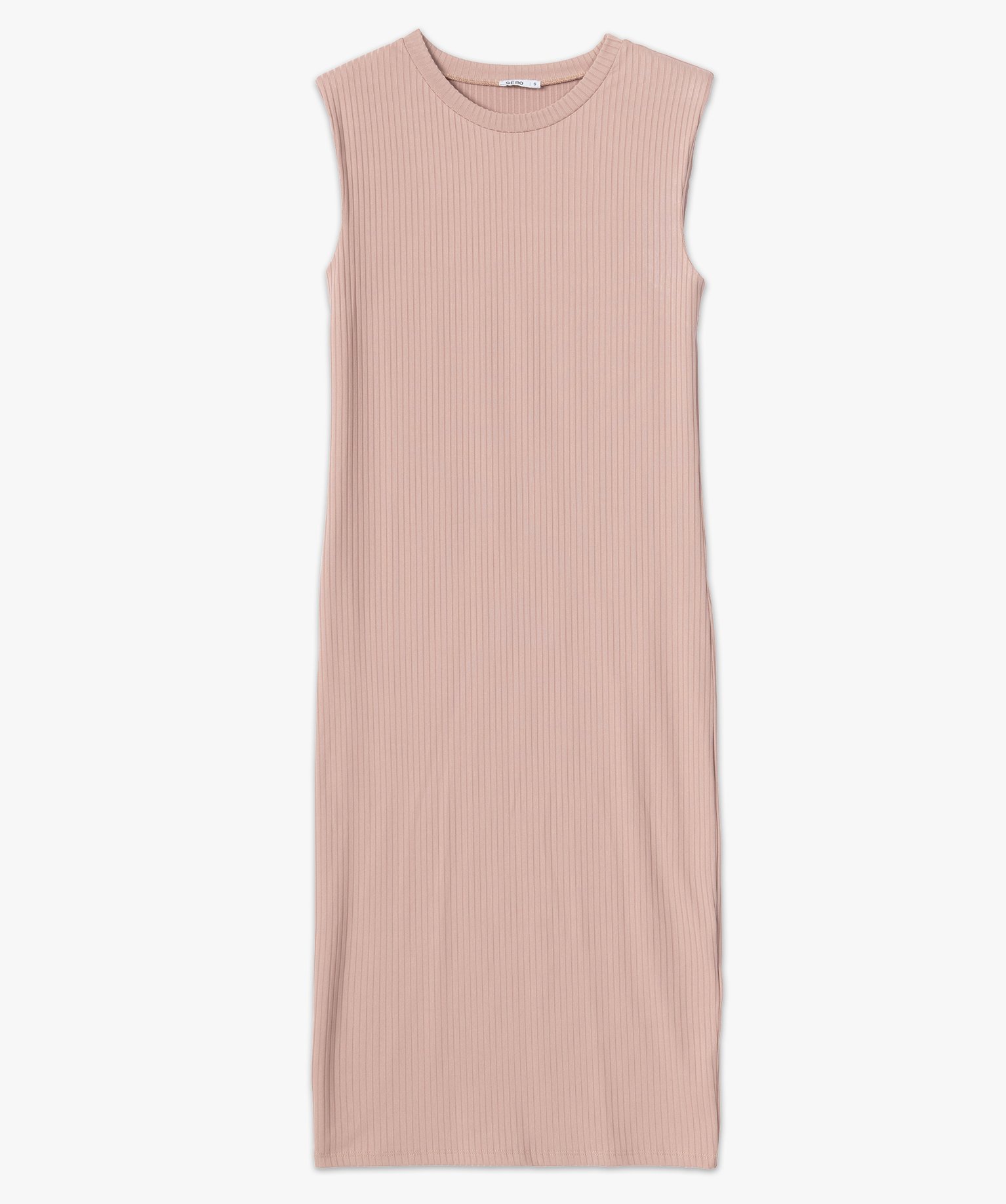 Robe femme en maille ctelée avec épaulettes | GEMO