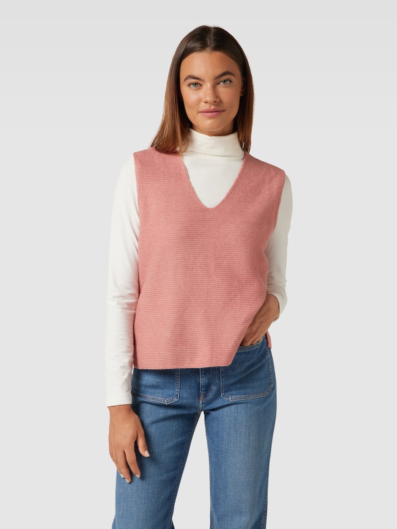 Stricktop in melierter Optik in rosé meliert