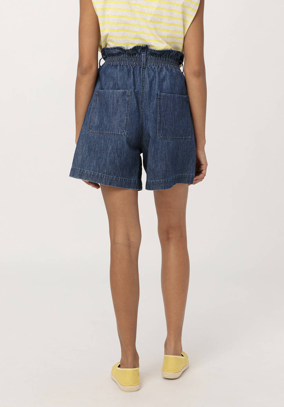 Jeansshorts aus Bio-Denim mit Kapok
