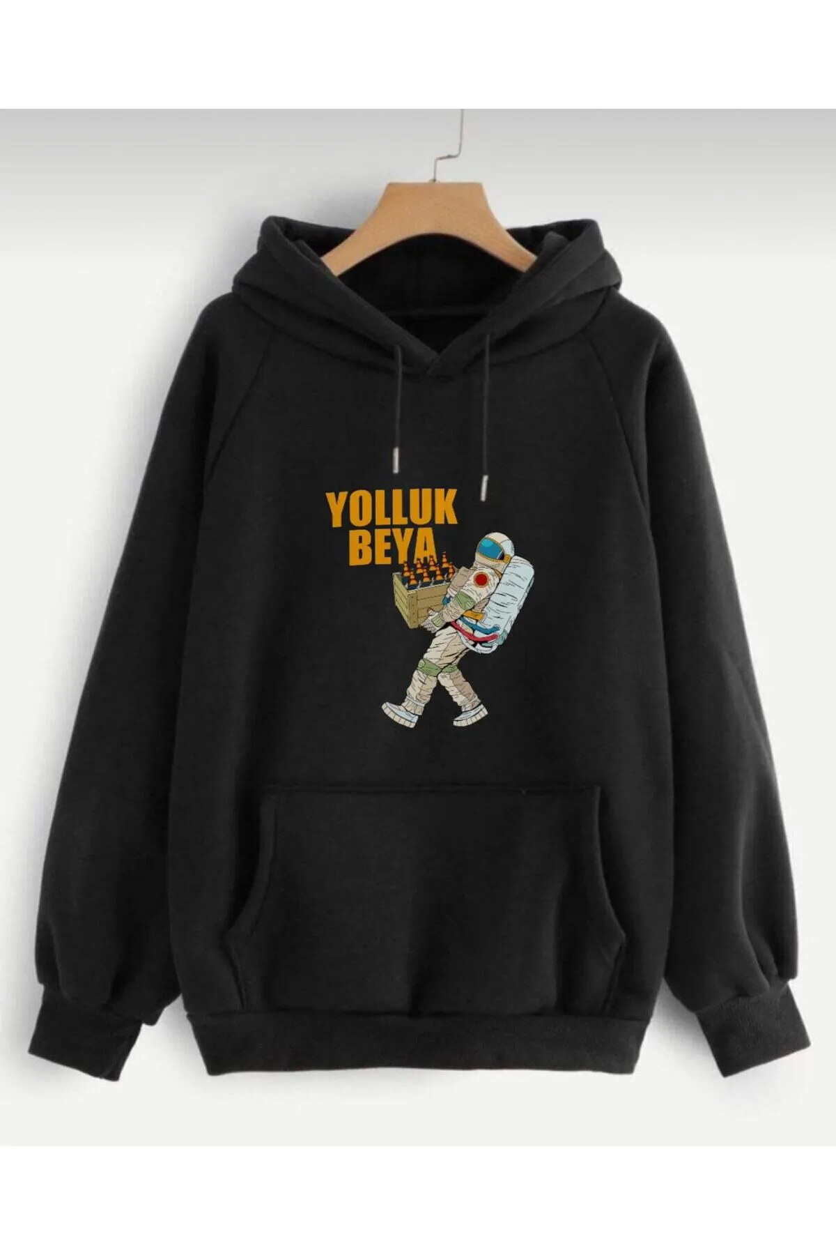 Know  Schwarzes Runner-Sweatshirt mit weißem Aufdruck