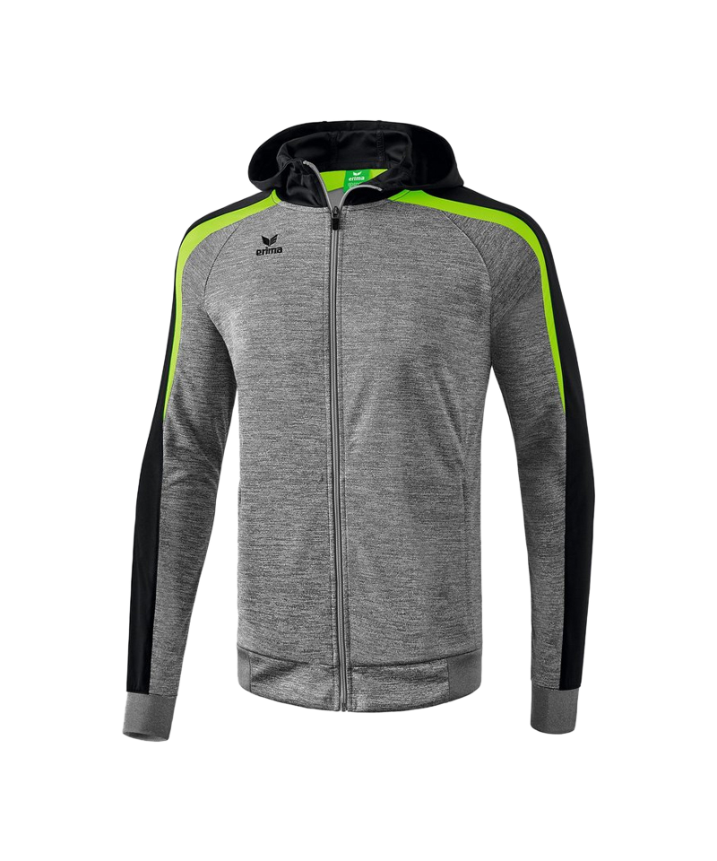 Erima Liga 2.0 Kapuzenjacke Grau Schwarz Grün