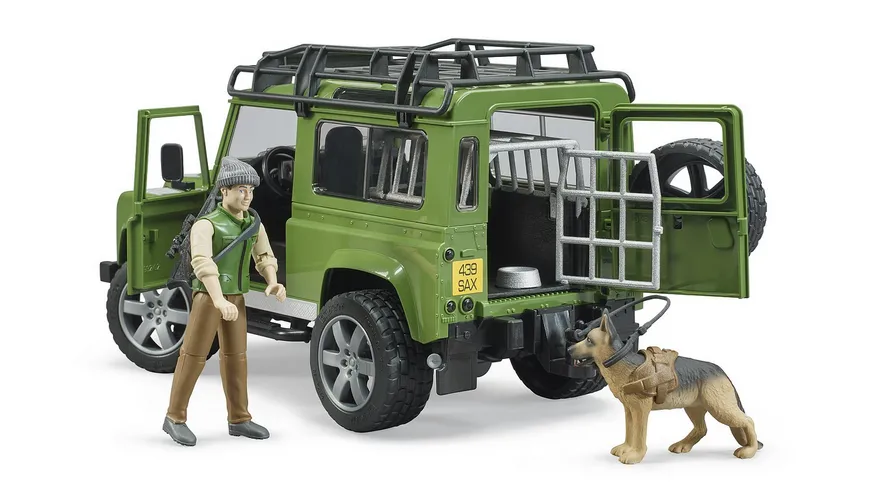 BRUDER - Land Rover Defender Station Wagon mit Förster und Hund