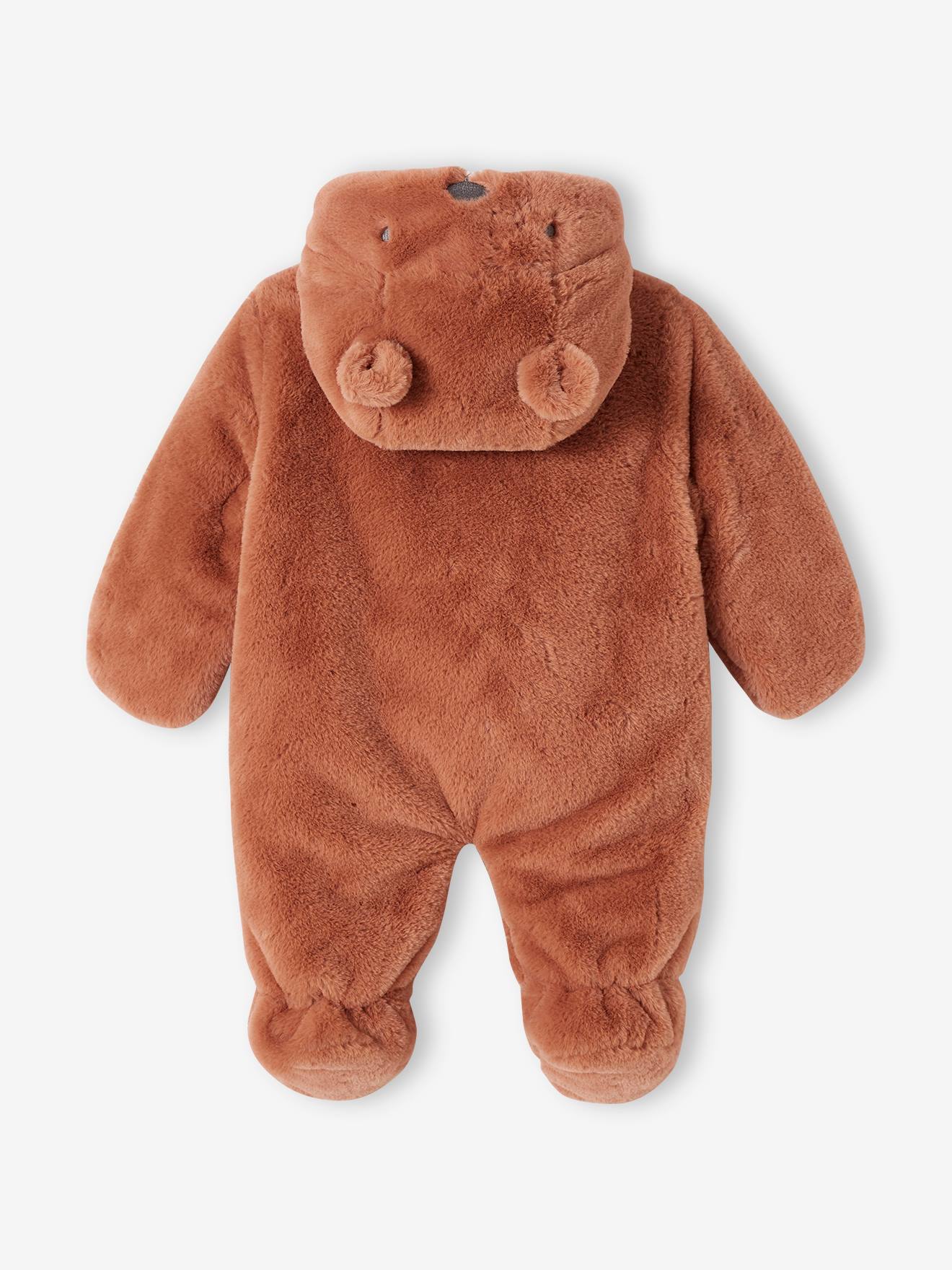 Vertbaudet Baby Overall aus Webpelz mit Recycling-Polyester - wollweiß