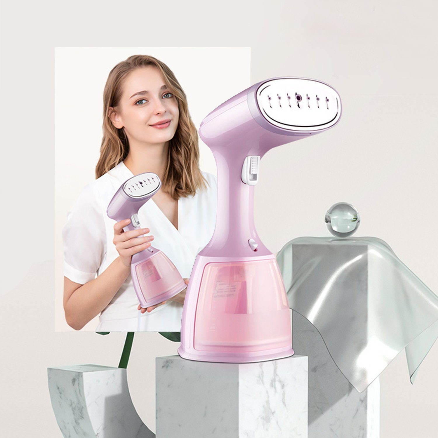 Kpaloft Dampfbürste, 1500 W, Dampfglätter 350ml Reisebügeleisen Haushalt