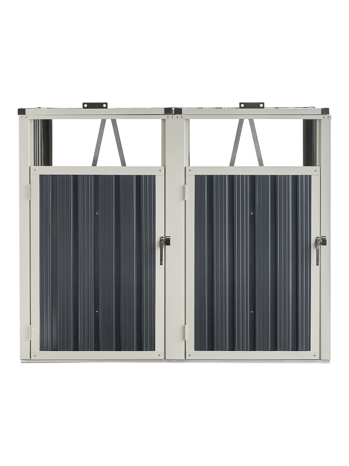 pro.tec Mülltonnenbox Tarbek für 2 Tonnen in Anthrazit (B)146cm günstig kaufen onesize