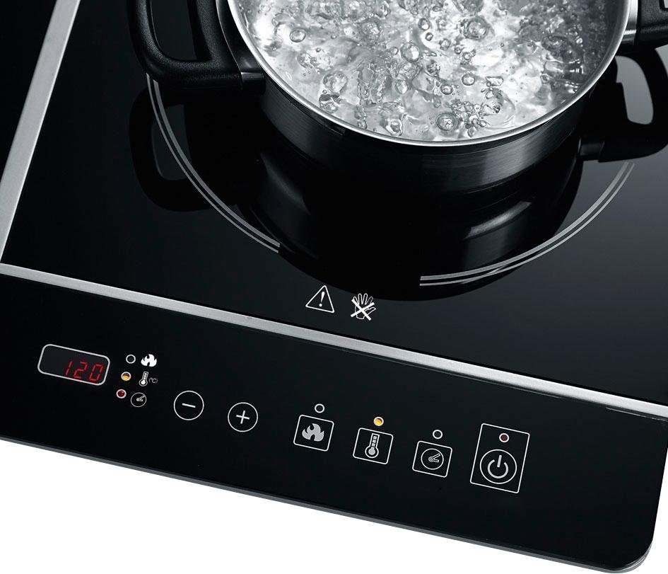 Severin Doppel-Induktionskochplatte DK 1031, Timerfunktion, automatische Topferkennung, Glaskeramik