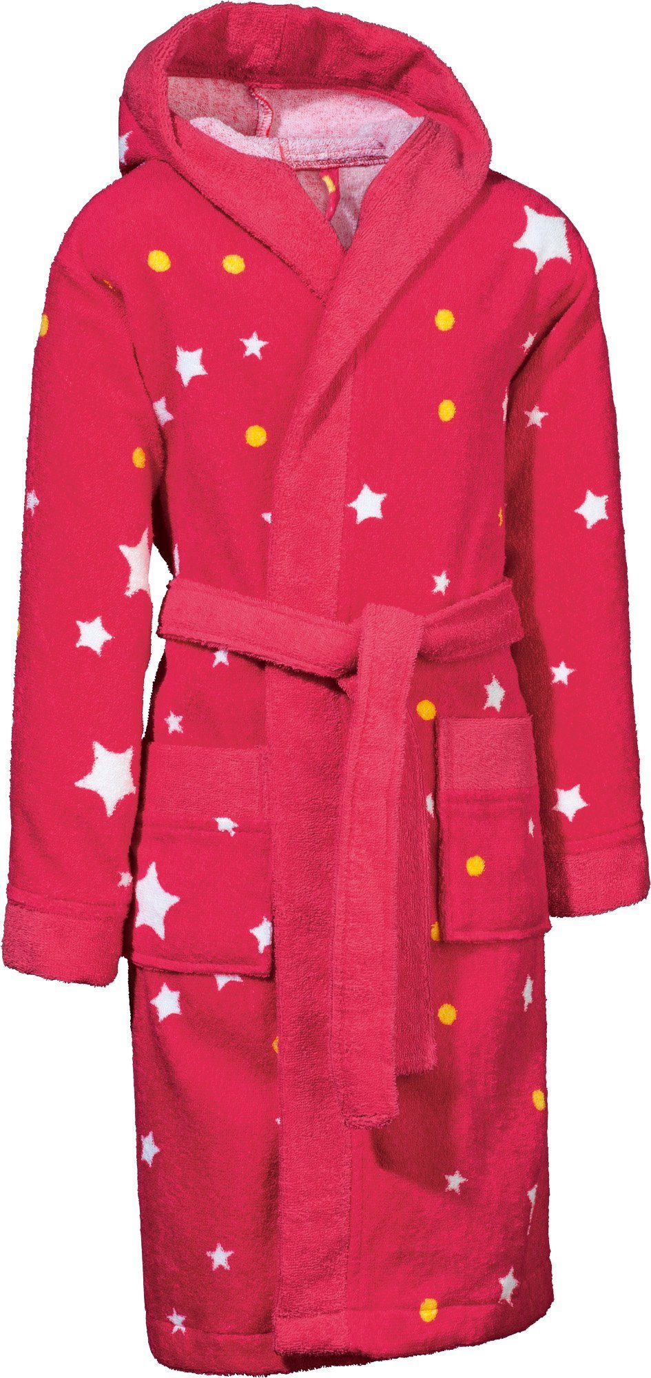 Erwin Müller Kinderbademantel Kinder-Bademantel mit Kapuze, Rückenlänge: 77 cm, Frottier, mit Kapuze, default, Walk-Frottier Motiv, Sterne