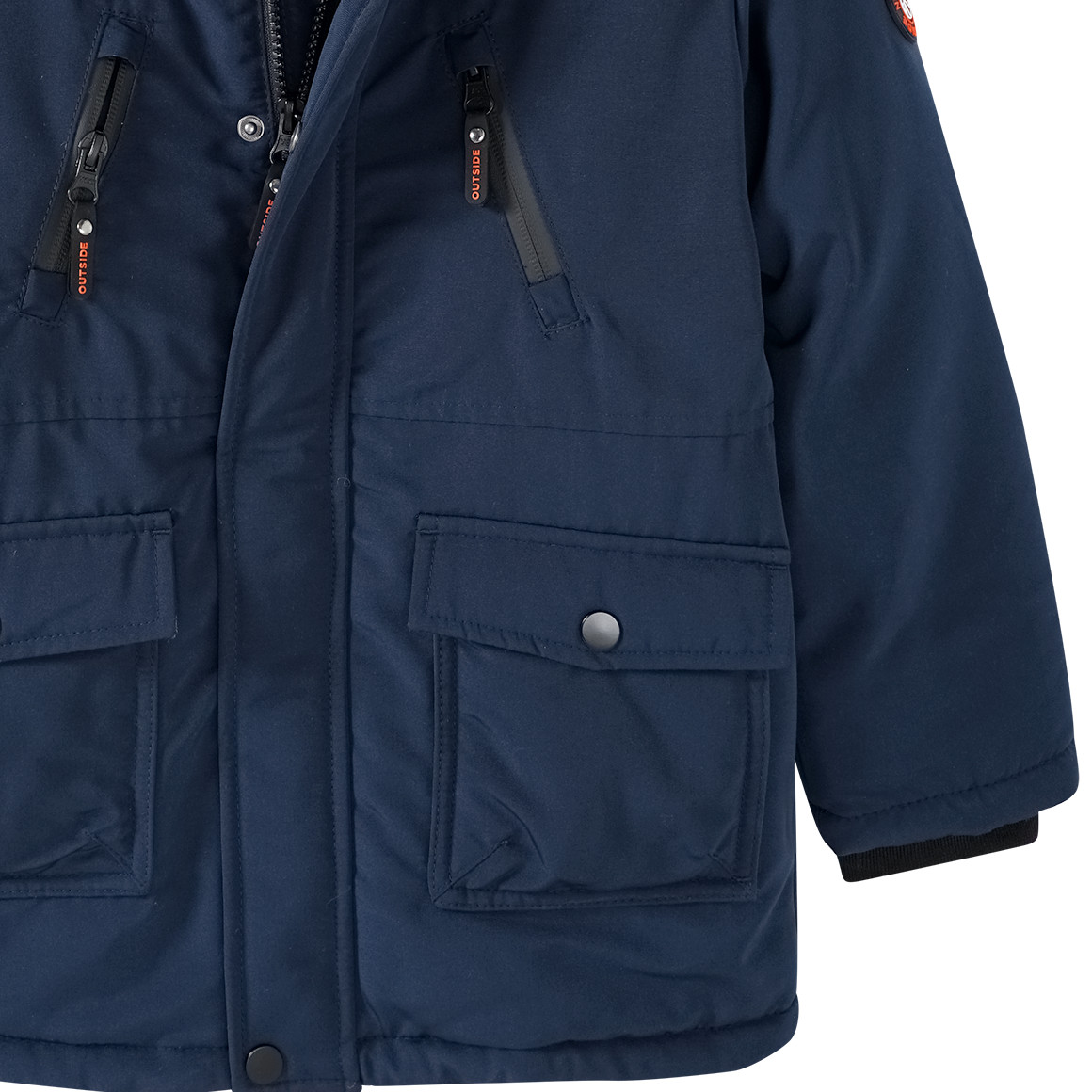 Jungen Parka mit Fellimitat
