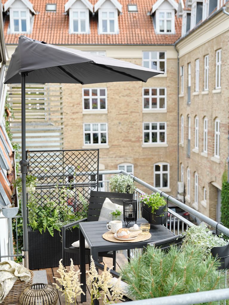 KOLDING Parasol balkonowy KOLDING S270xD135 szary