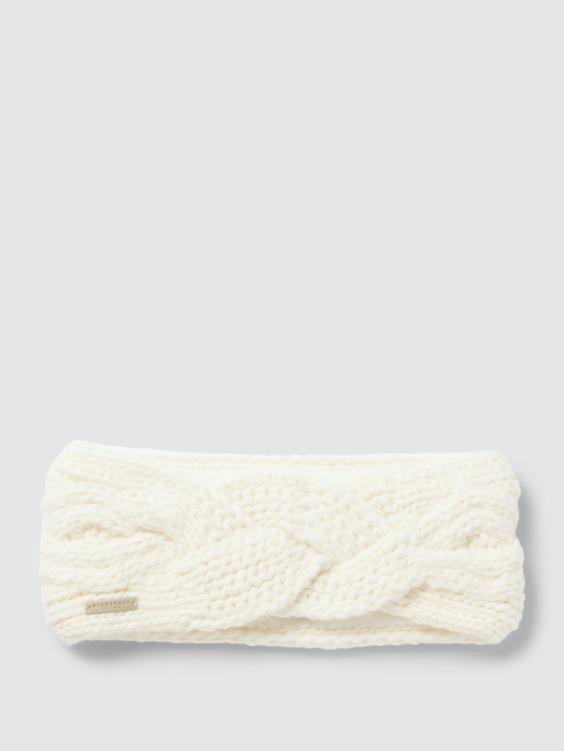 Stirnband mit Zopfmuster in offwhite