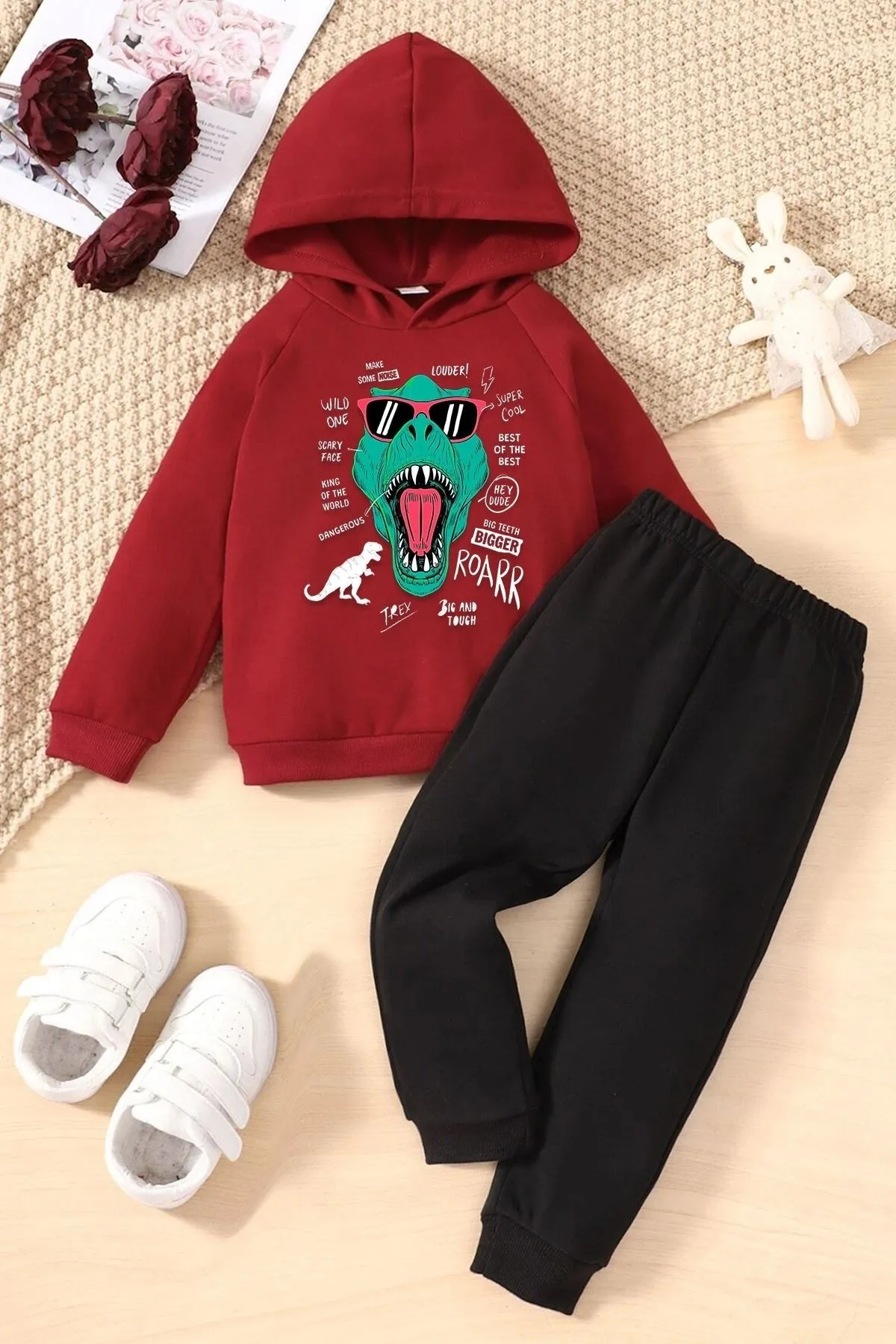 uyguntarz  T-Rex-Trainingsanzug-Set für Kinder