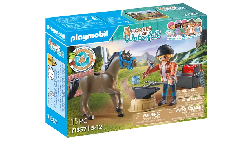PLAYMOBIL 71357 - Horses of Waterfall - Hufschmied Ben & Achilles