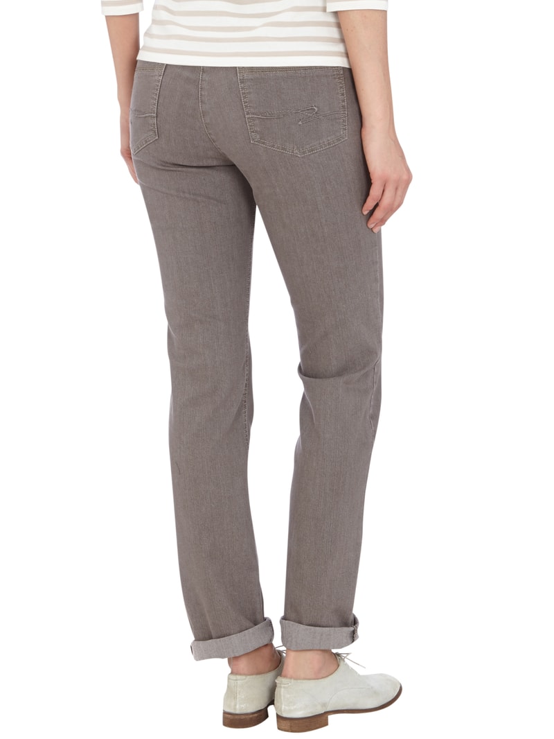Rinsed Washed Comfort S Fit Jeans Modell CARLA in taupe