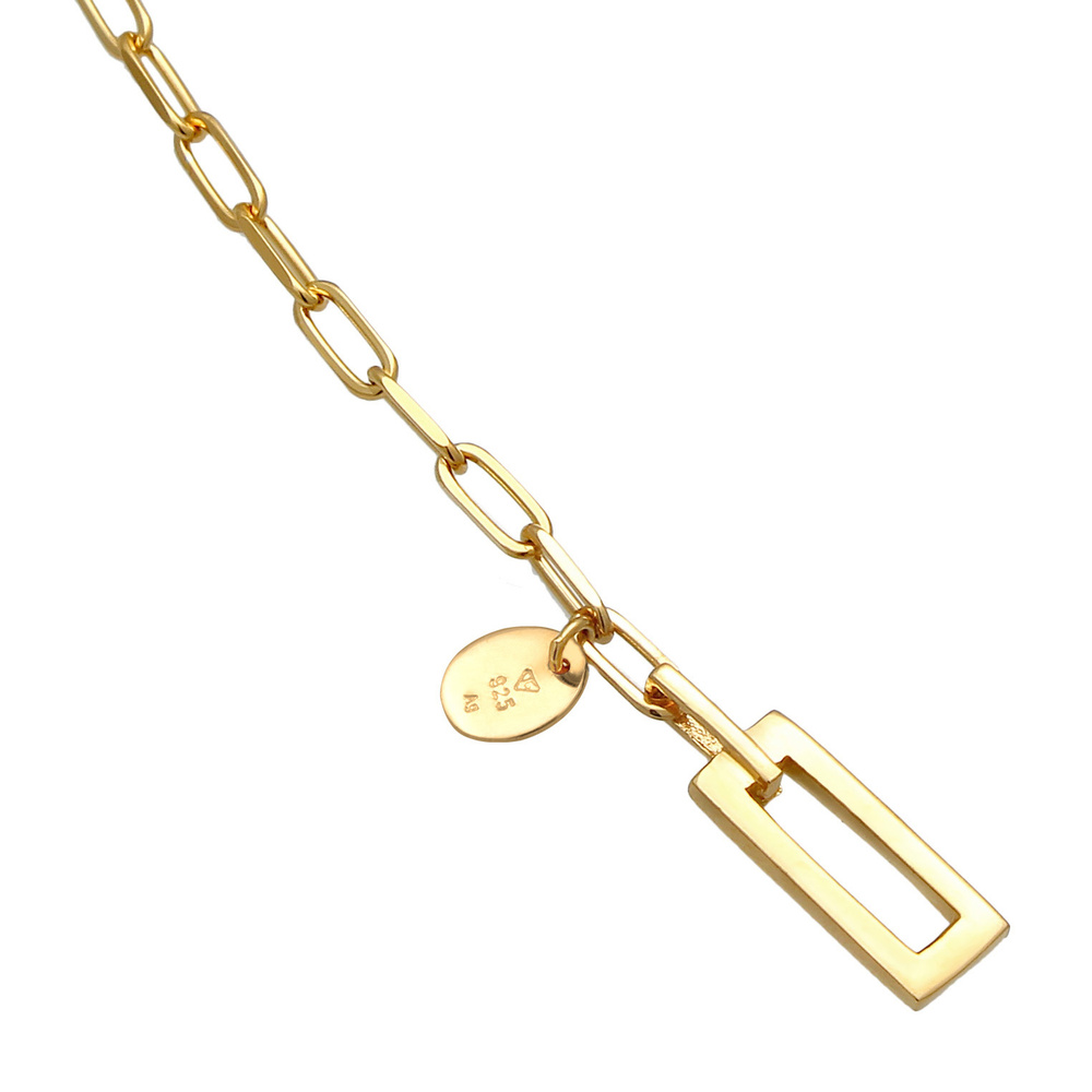 Elli PREMIUM Elli PREMIUM Bracelet Collier à maillons pour femmes - Fermeture à barre en T - B Bracelet