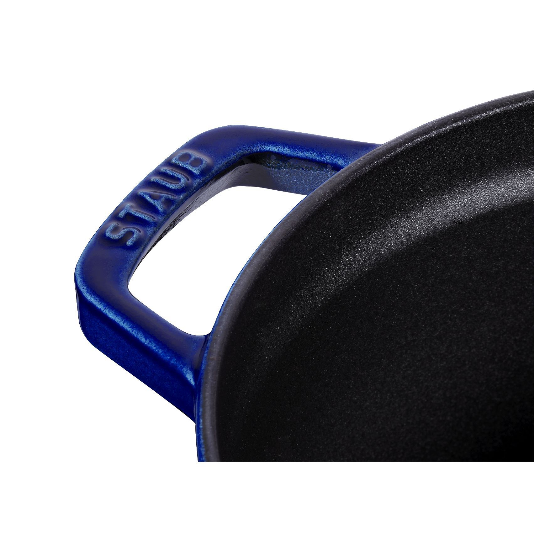 Cocotte 30 cm, rund, Dunkelblau, Gusseisen