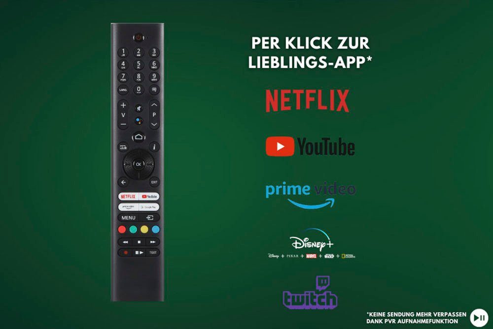 Hanseatic 50Q850UDS QLED-Fernseher (126 cm/50 Zoll, 4K Ultra HD, Android TV, Smart-TV)