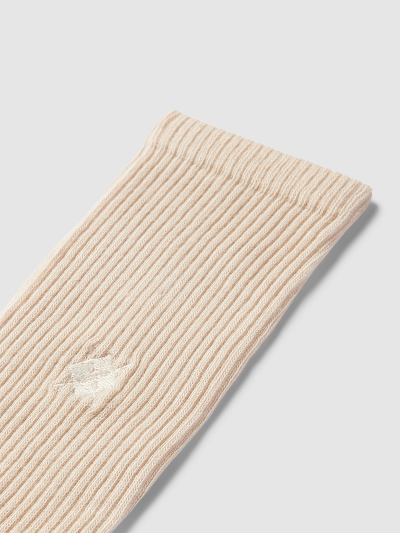 Socken mit Label-Details in beige