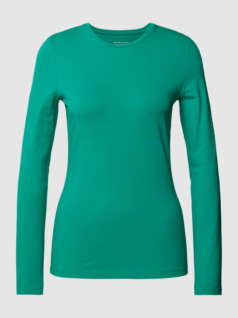 Longsleeve mit Rundhalsausschnitt Modell 'Smilla' in grün