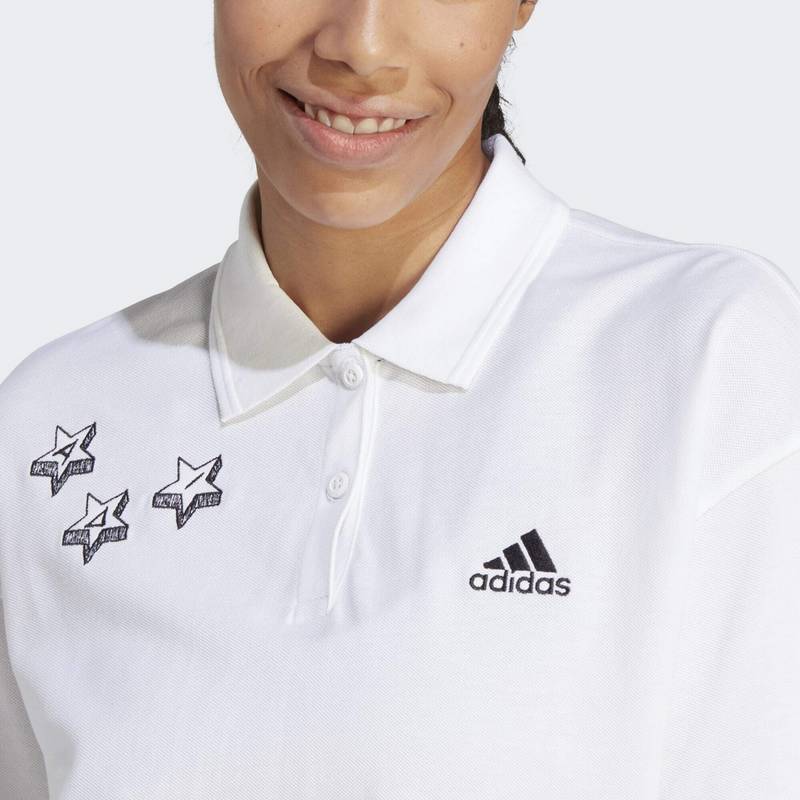 adidas Scribble Embroidery Poloshirt Langarmshirt Damen