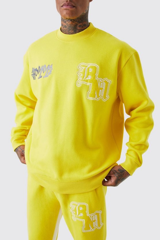Kastiger Oversize Sweatshirt-Trainingsanzug