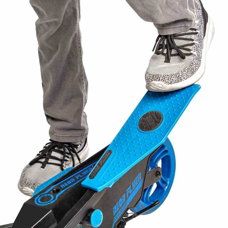 Trottinette Y flyer neon bleue non pliable