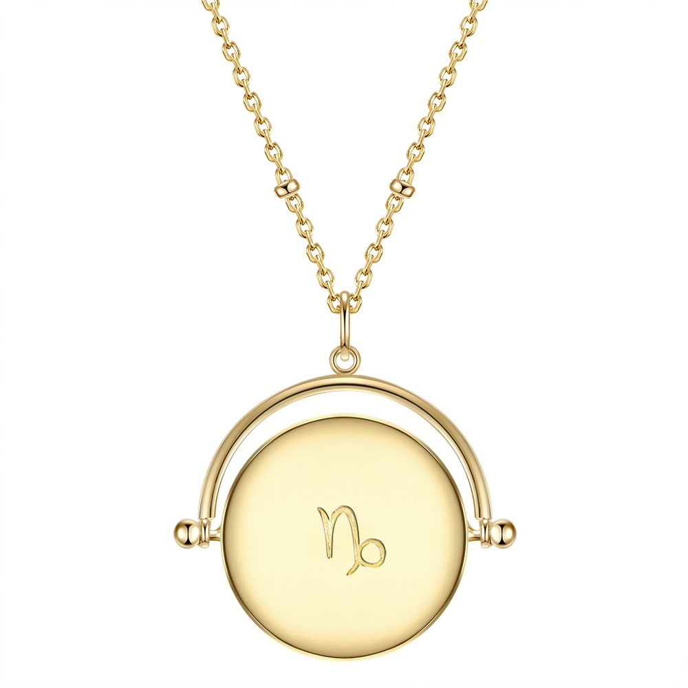 Glanzstücke München Collier en argent Zodiaque Capricorne Argent sterling Oxyde de zirconium (CZ) en  collier