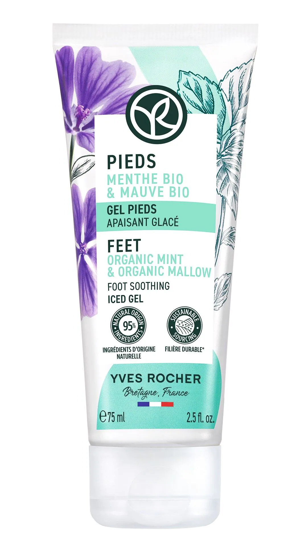 Yves Rocher Økologisk Mint & Økologisk Malva Beroligende og Kølende Fodgel