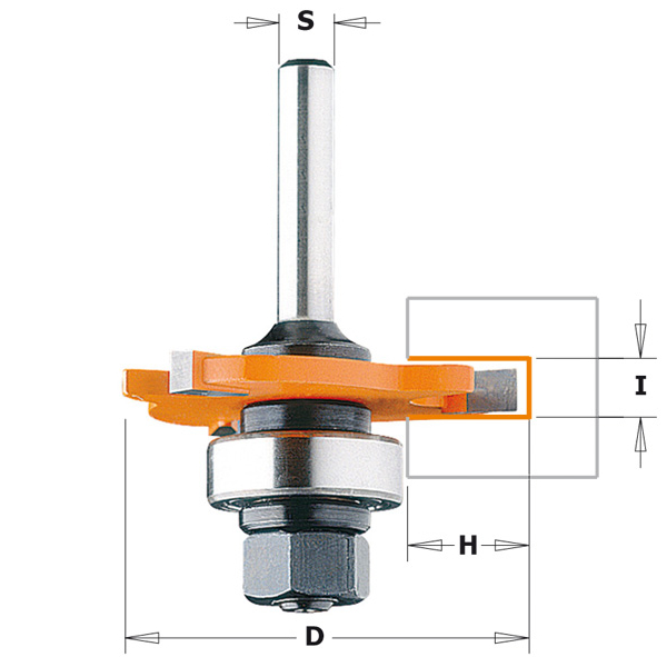 CMT 722.340.11A 4,0 mm skivefræser med leje + 6 mm spindelskaft