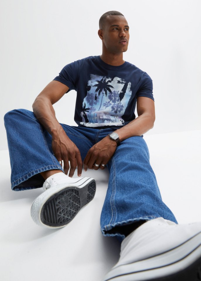 T-Shirt mit Komfortschnitt und Fotodruck