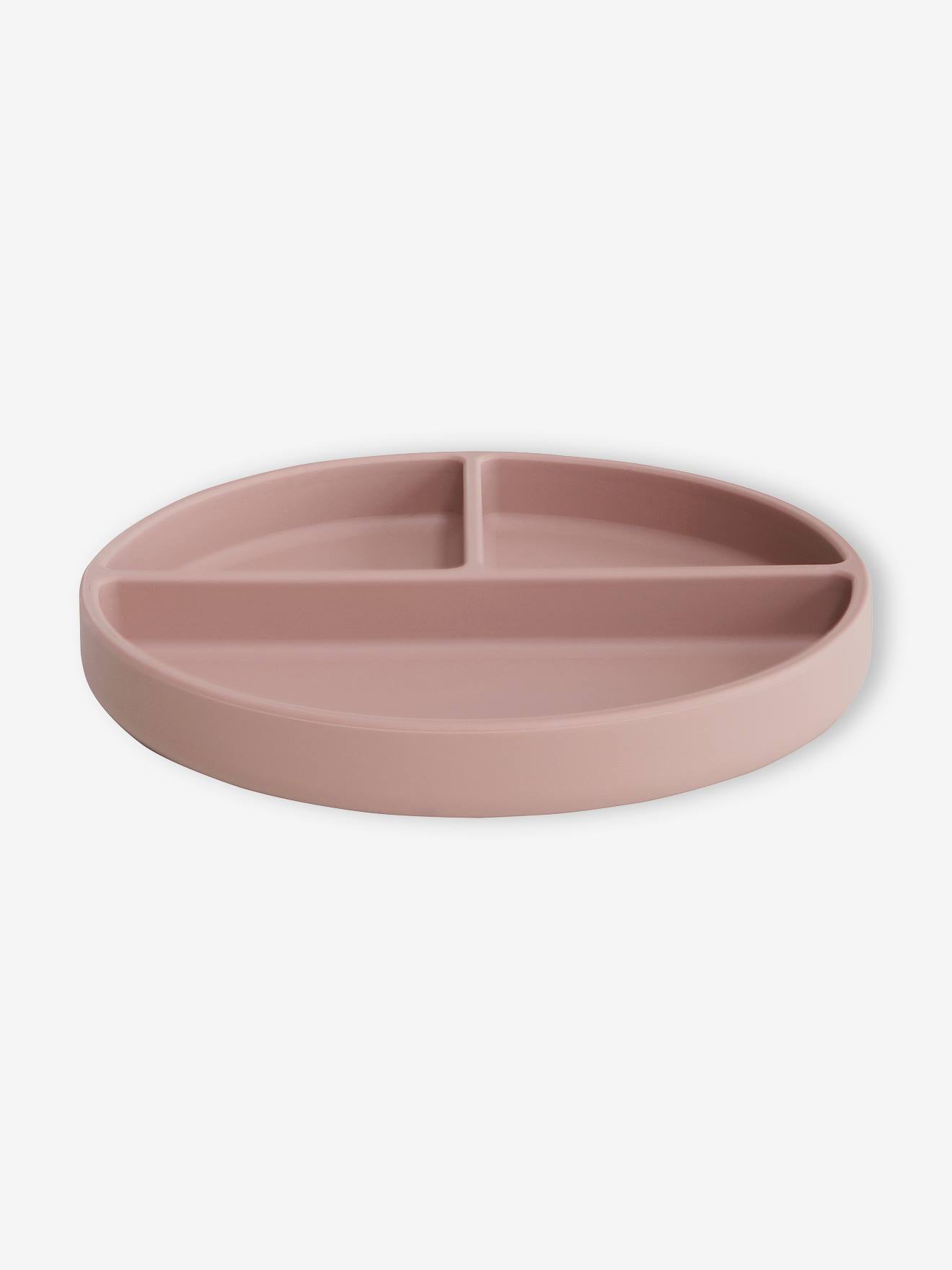 Assiette compartimentée MUSHIE en silicone beige