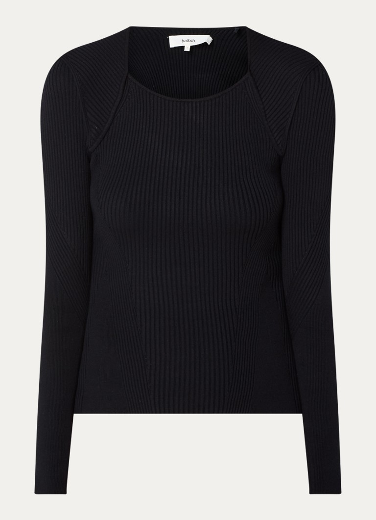 ba&sh Pietra ribbed sweater with cut-out detail
