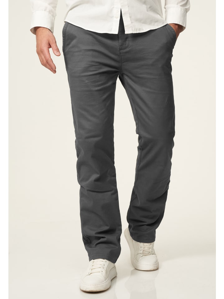 DAILY COTTON Chinohose - DCDAVIE Chino Hose Jeans Stoffhose Straight-Fit in Dunkelgrau günstig kaufen