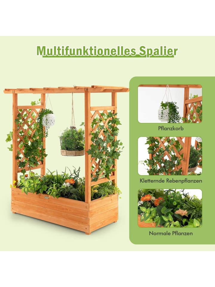COSTWAY Blumenkasten-Pflanzleiter in Orange günstig kaufen onesize