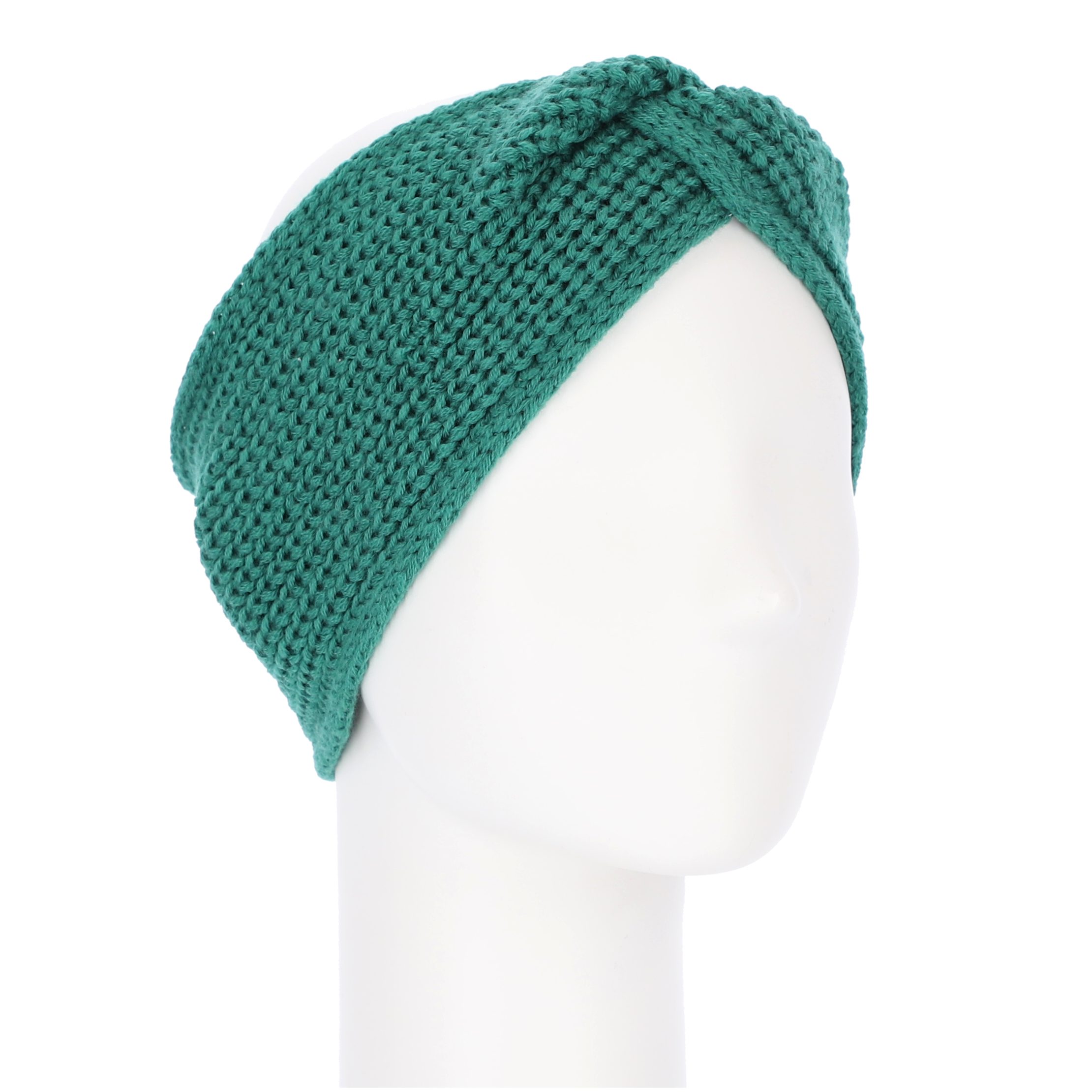halsüberkopf Accessoires Stirnband Strickstirnband gekreuzt mit Rippe und Fleece